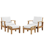 Modway EEI-1537 Marina 4 Piece Outdoor Patio Teak Set