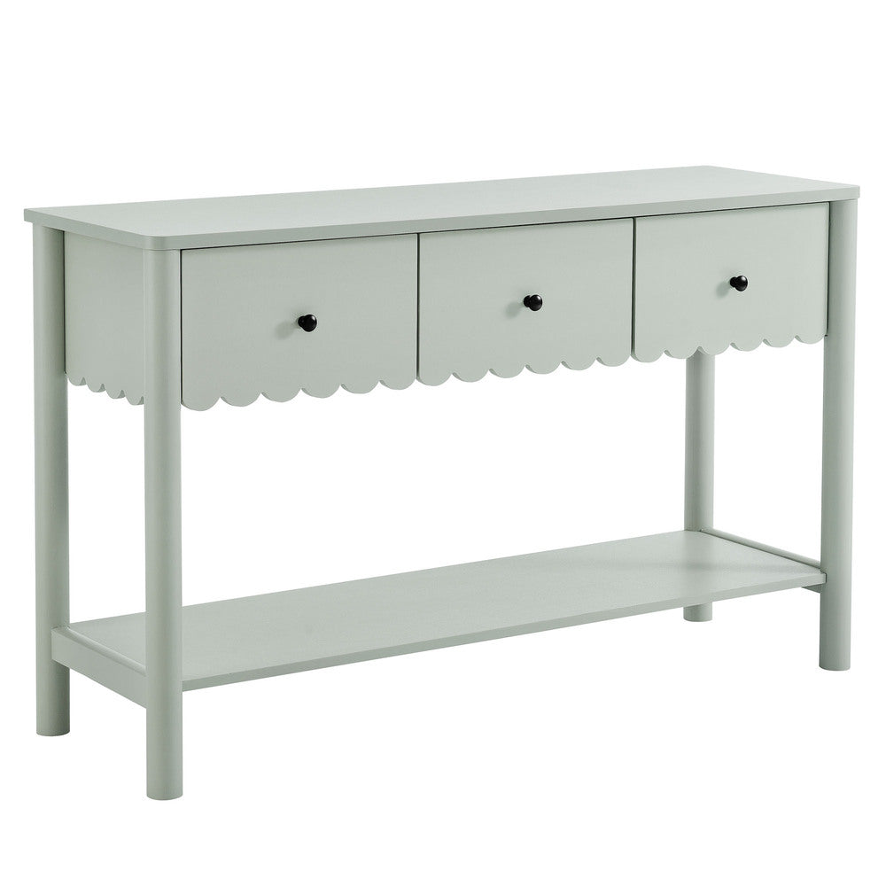 Modway EEI-7154 Emmeline 3-Drawer Scalloped Console Table