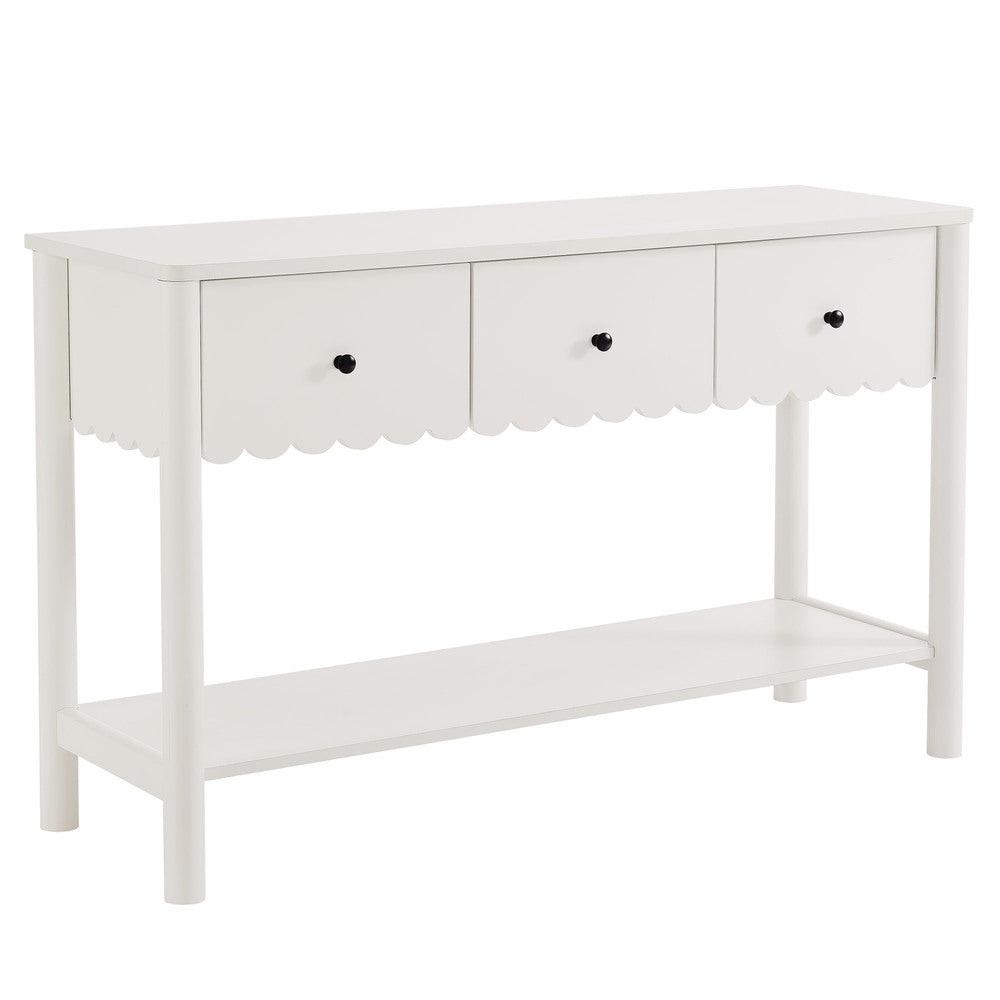 Modway EEI-7154 Emmeline 3-Drawer Scalloped Console Table