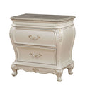 ACME 23543 Chantelle Nightstand with Granite Top, Pearl White