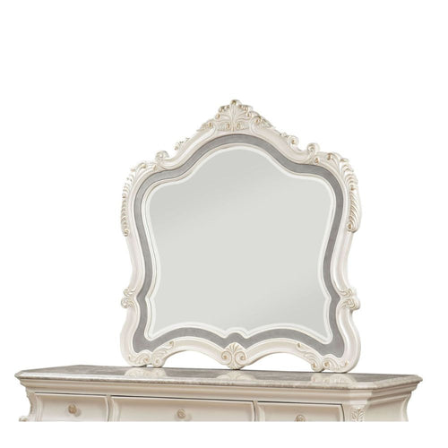 ACME 23544 Chantelle Mirror, Pearl White