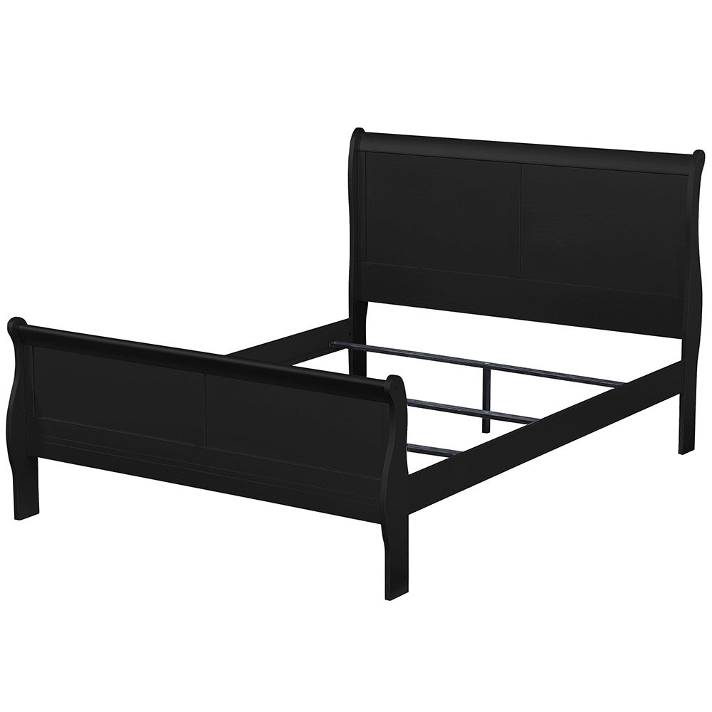ACME 23727EK Louis Philippe Eastern King Bed, Black (1Set/2Ctn)