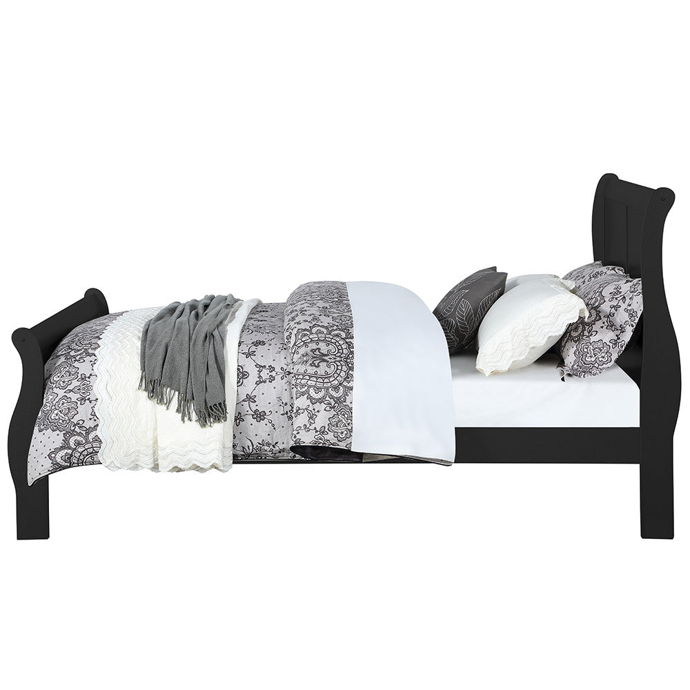 ACME 23727EK Louis Philippe Eastern King Bed, Black (1Set/2Ctn)