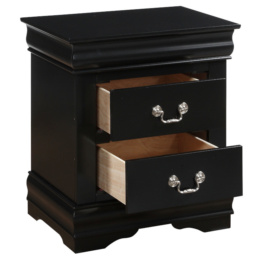 ACME 23733 Louis Philippe Nightstand, Black