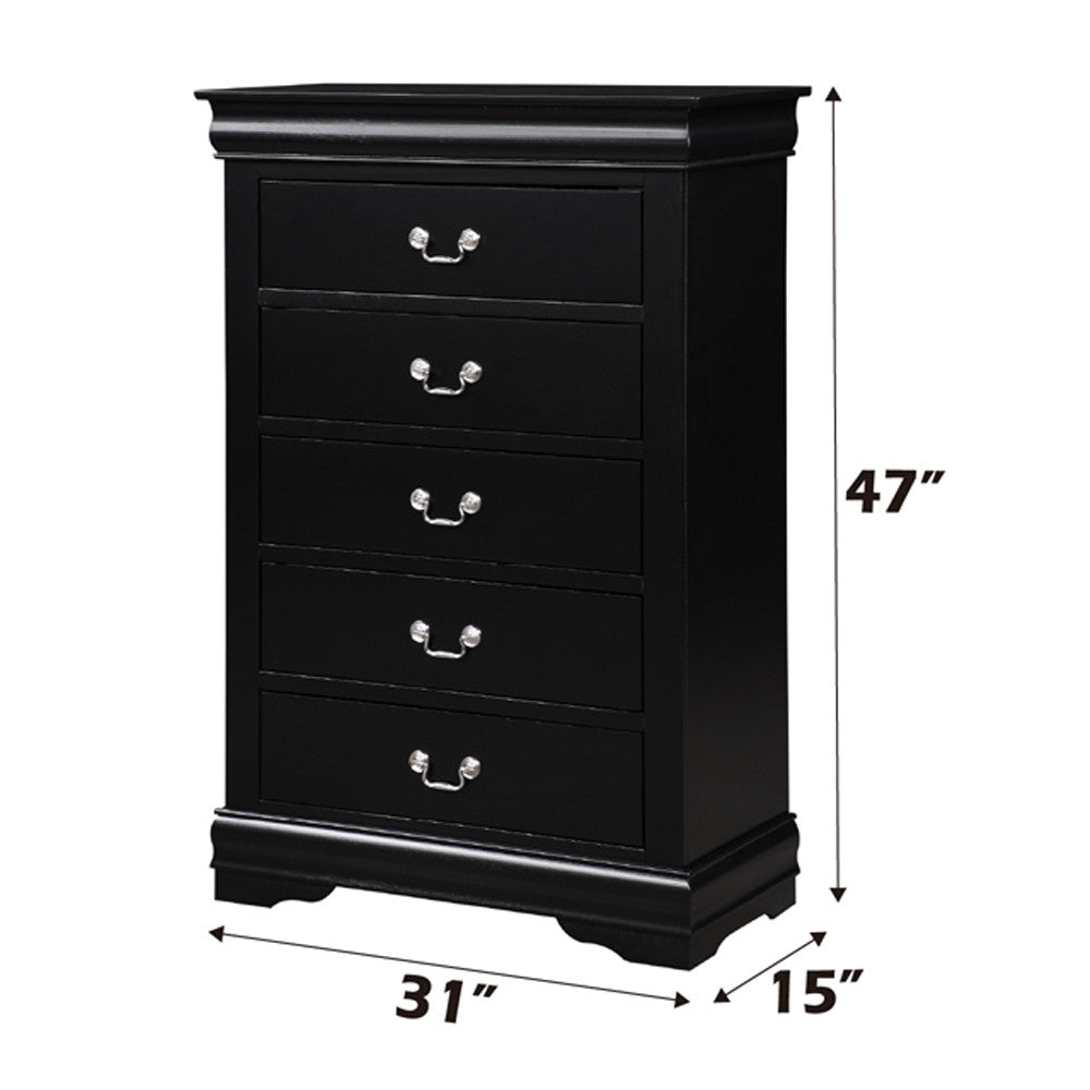 ACME 23736 Louis Philippe Chest, Black