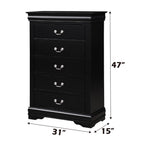 ACME 23736 Louis Philippe Chest, Black