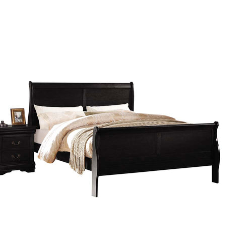 ACME 23737F Louis Philippe Full Bed, Black (1Set/2Ctn)