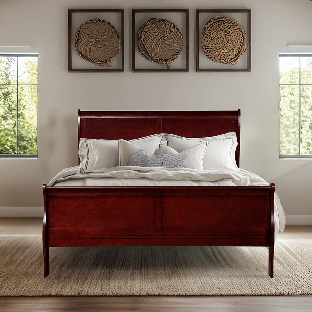 ACME 23747EK Louis Philippe Eastern King Bed, Cherry (1Set/2Ctn)