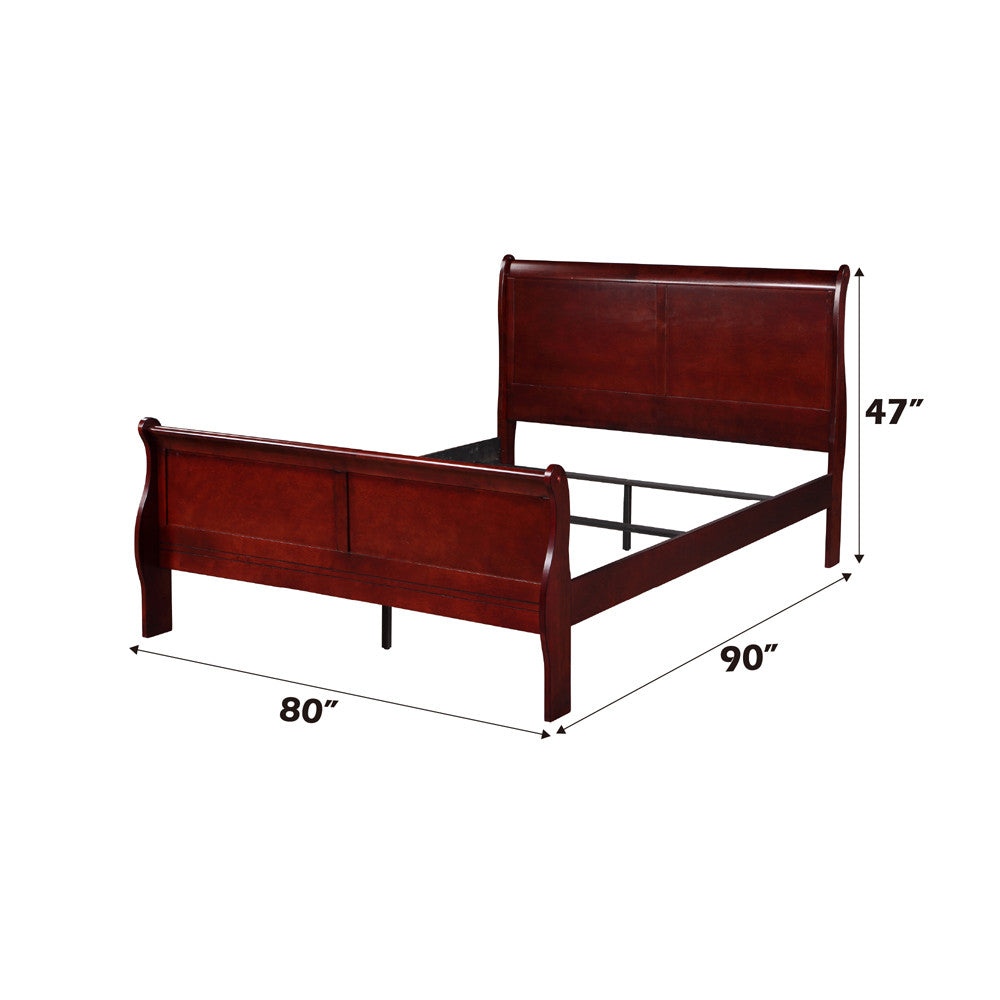 ACME 23747EK Louis Philippe Eastern King Bed, Cherry (1Set/2Ctn)