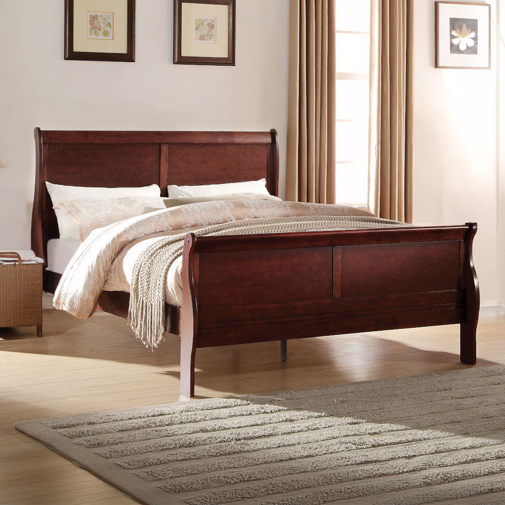 ACME 23750Q Louis Philippe Queen Bed, Cherry (1Set/2Ctn)