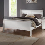 ACME 23827EK Louis Philippe Eastern King Bed, White (1Set/2Ctn)