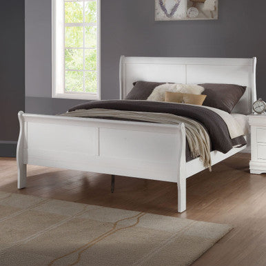ACME 23827EK Louis Philippe Eastern King Bed, White (1Set/2Ctn)