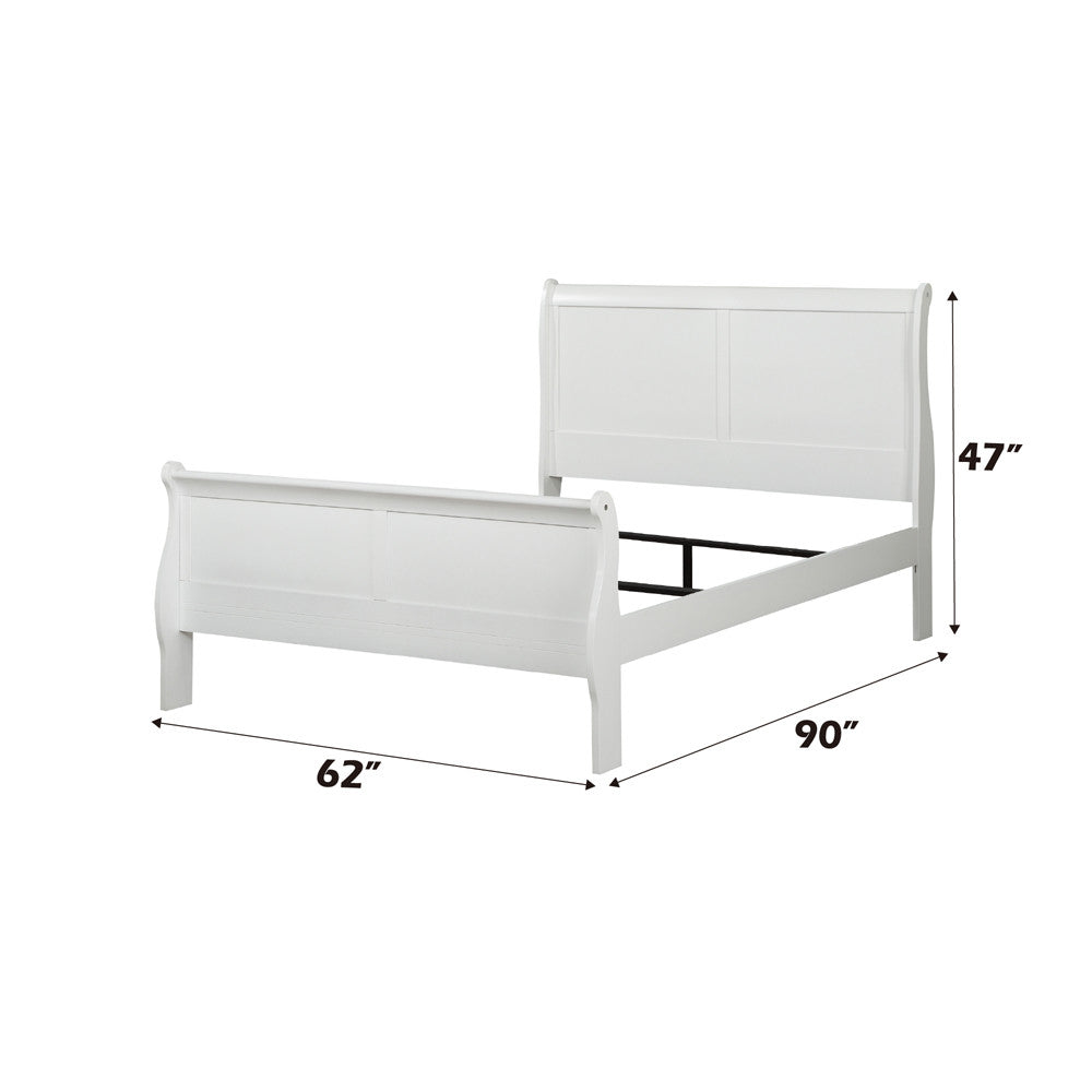 ACME 23830Q Louis Philippe Queen Bed, White (1Set/2Ctn)