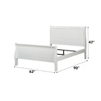 ACME 23830Q Louis Philippe Queen Bed, White (1Set/2Ctn)