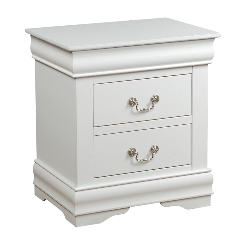 ACME 23833 Louis Philippe Nightstand, White