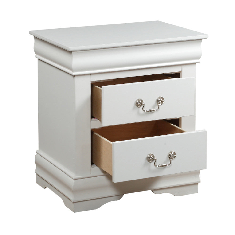 ACME 23833 Louis Philippe Nightstand, White
