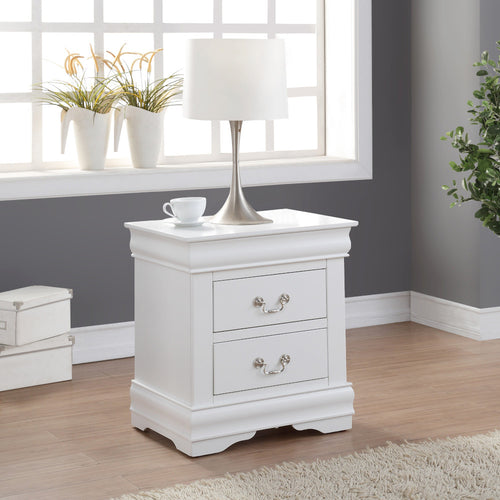 ACME 23833 Louis Philippe Nightstand, White