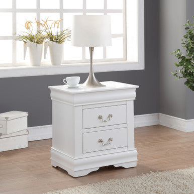 ACME 23833 Louis Philippe Nightstand, White