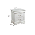 ACME 23833 Louis Philippe Nightstand, White