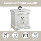 ACME 23833 Louis Philippe Nightstand, White