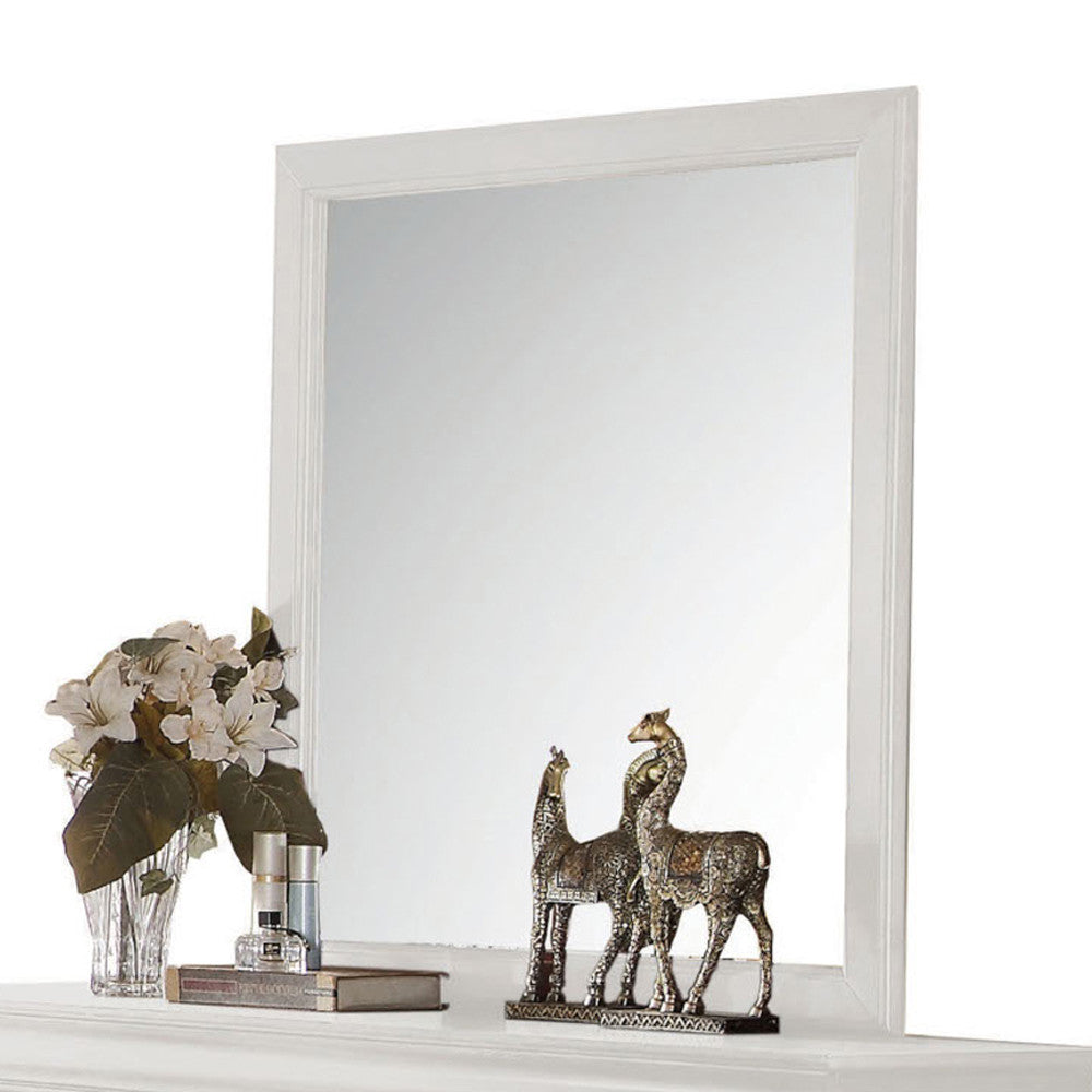 ACME 23834 Louis Philippe Mirror, White