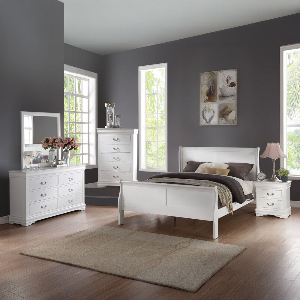 ACME 23834 Louis Philippe Mirror, White