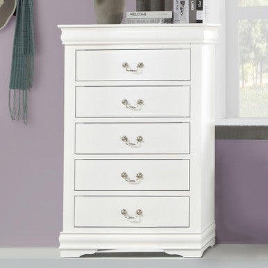 ACME 23836 Louis Philippe Chest, White