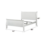 ACME 23845T Louis Philippe Twin Bed, White (1Set/2Ctn)