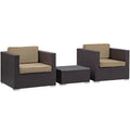 Modway EEI-995 Burrow 3 Piece Outdoor Patio Sofa Set