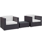 Modway EEI-995 Burrow 3 Piece Outdoor Patio Sofa Set