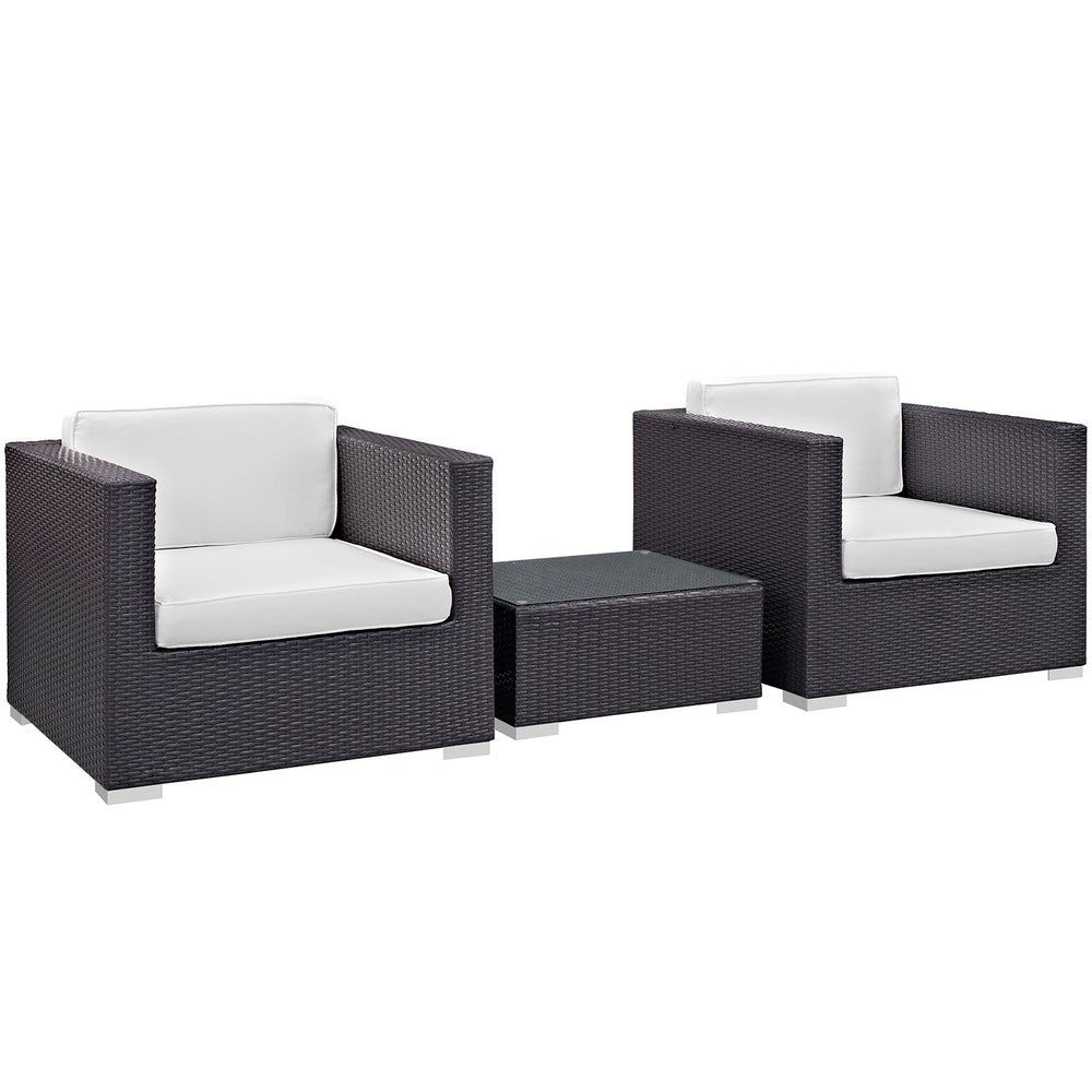 Modway EEI-995 Burrow 3 Piece Outdoor Patio Sofa Set