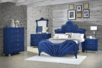 ACME 24217EK Dante Eastern King Bed, Blue Velvet