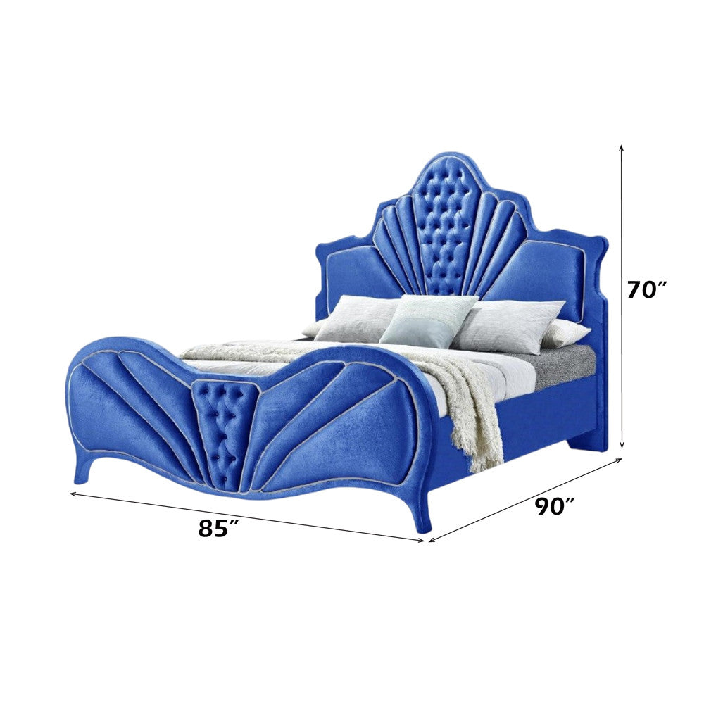 ACME 24217EK Dante Eastern King Bed, Blue Velvet