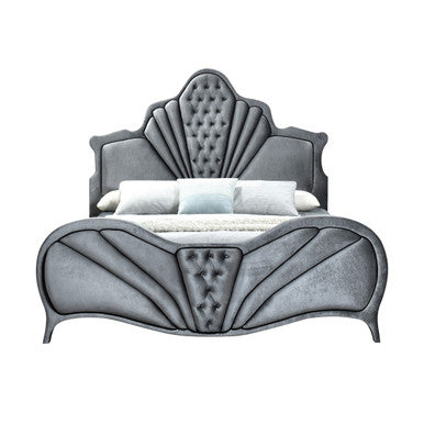 ACME 24230Q Dante Queen Bed, Gray Velvet