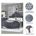 ACME 24230Q Dante Queen Bed, Gray Velvet