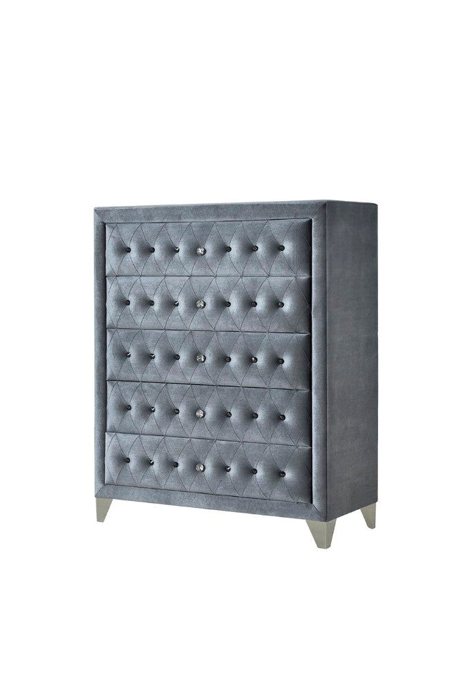 ACME 24236 Dante Chest, Gray Velvet