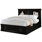 ACME 24387EK Louis Philippe Iii - Black Storage Eastern King Bed  1