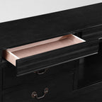 ACME 24387EK Louis Philippe Iii - Black Storage Eastern King Bed  2