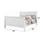 ACME 24497EK Louis Philippe III Eastern King Bed, White (1Set/2Ctn)