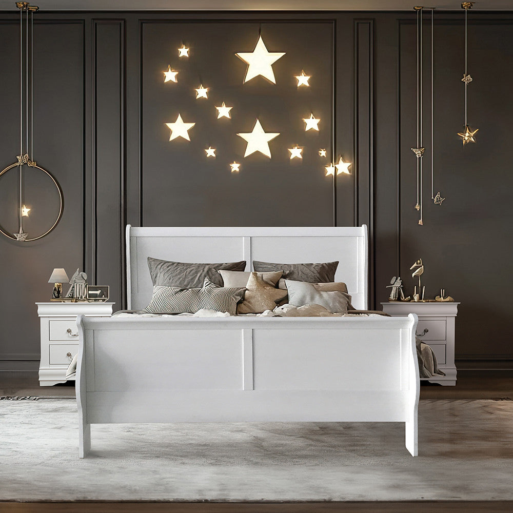 ACME 24500Q Louis Philippe III Queen Bed, White (1Set/2Ctn)
