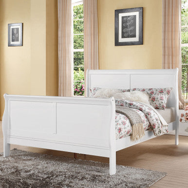 ACME 24500Q Louis Philippe III Queen Bed, White (1Set/2Ctn)