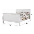 ACME 24500Q Louis Philippe III Queen Bed, White (1Set/2Ctn)