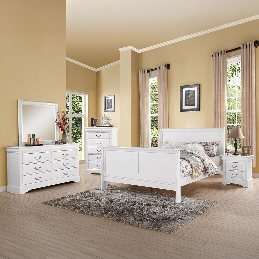 ACME 24503 Louis Philippe III Nightstand, White