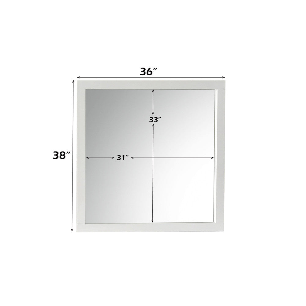 ACME 24504 Louis Philippe III Mirror, White
