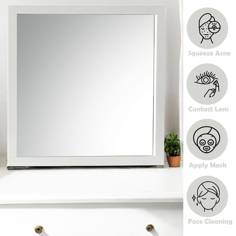 ACME 24504 Louis Philippe III Mirror, White