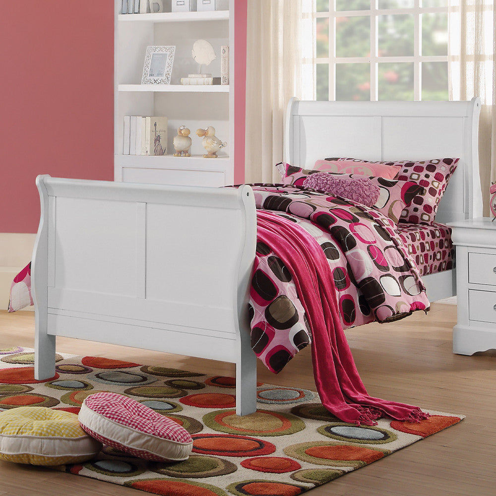 ACME 24515T Louis Philippe III Twin Bed, White (1Set/2Ctn)