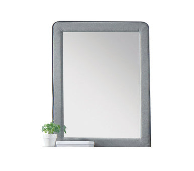ACME 24524 Valda Mirror, Light Gray Fabric