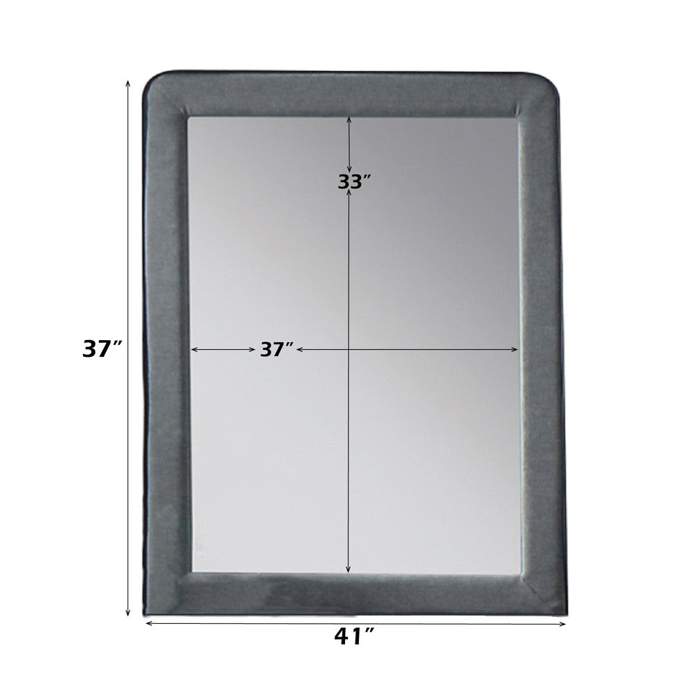 ACME 24524 Valda Mirror, Light Gray Fabric