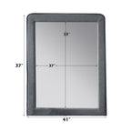 ACME 24524 Valda Mirror, Light Gray Fabric