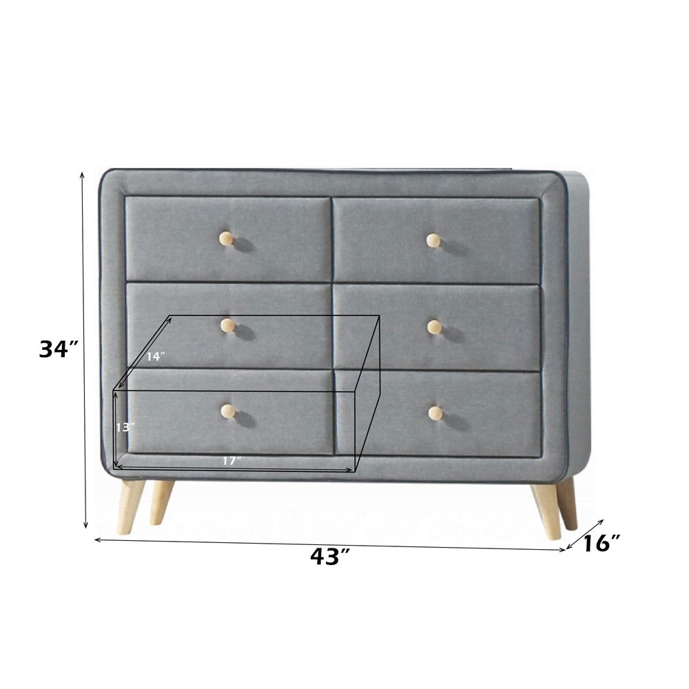 ACME 24525 Valda Dresser, Light Gray Fabric